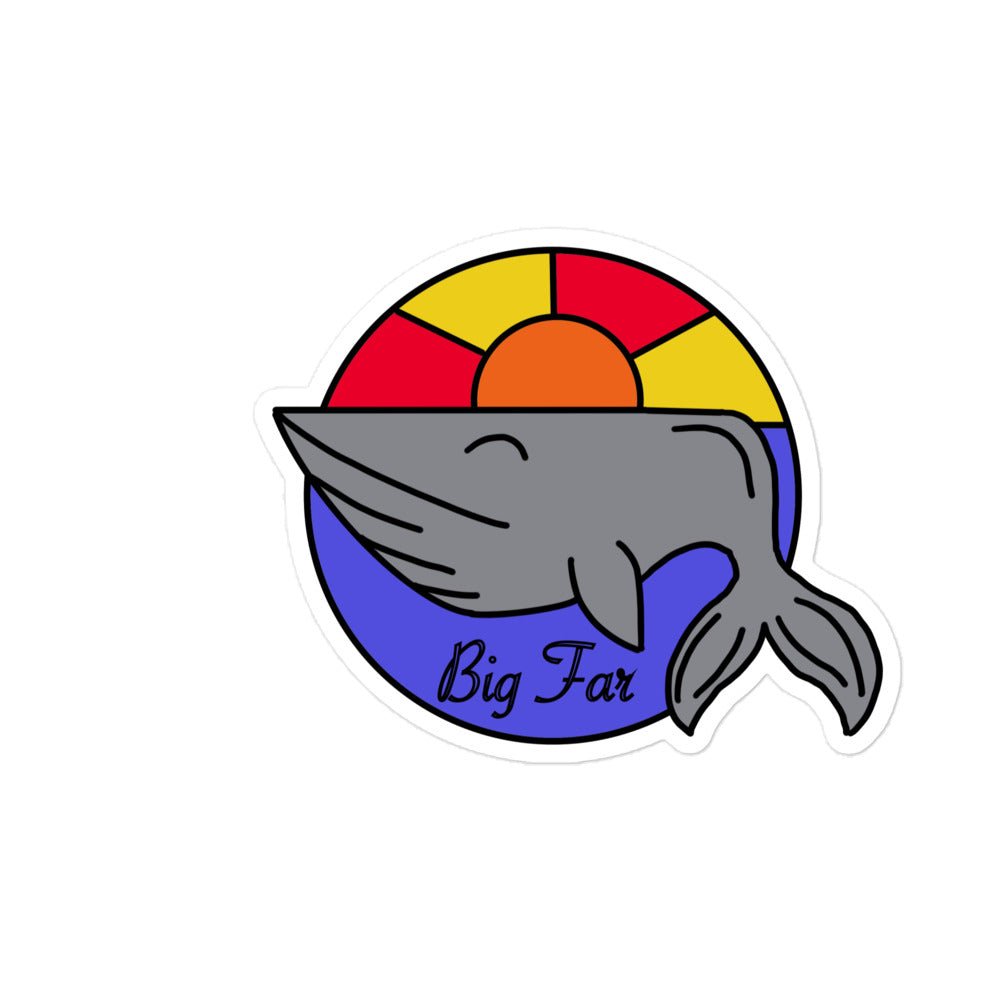 Whale Bubble - free sticker - Big Far Designs